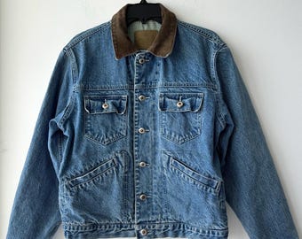 Classic Gap Men's Black Leather Jacket - Immaculate