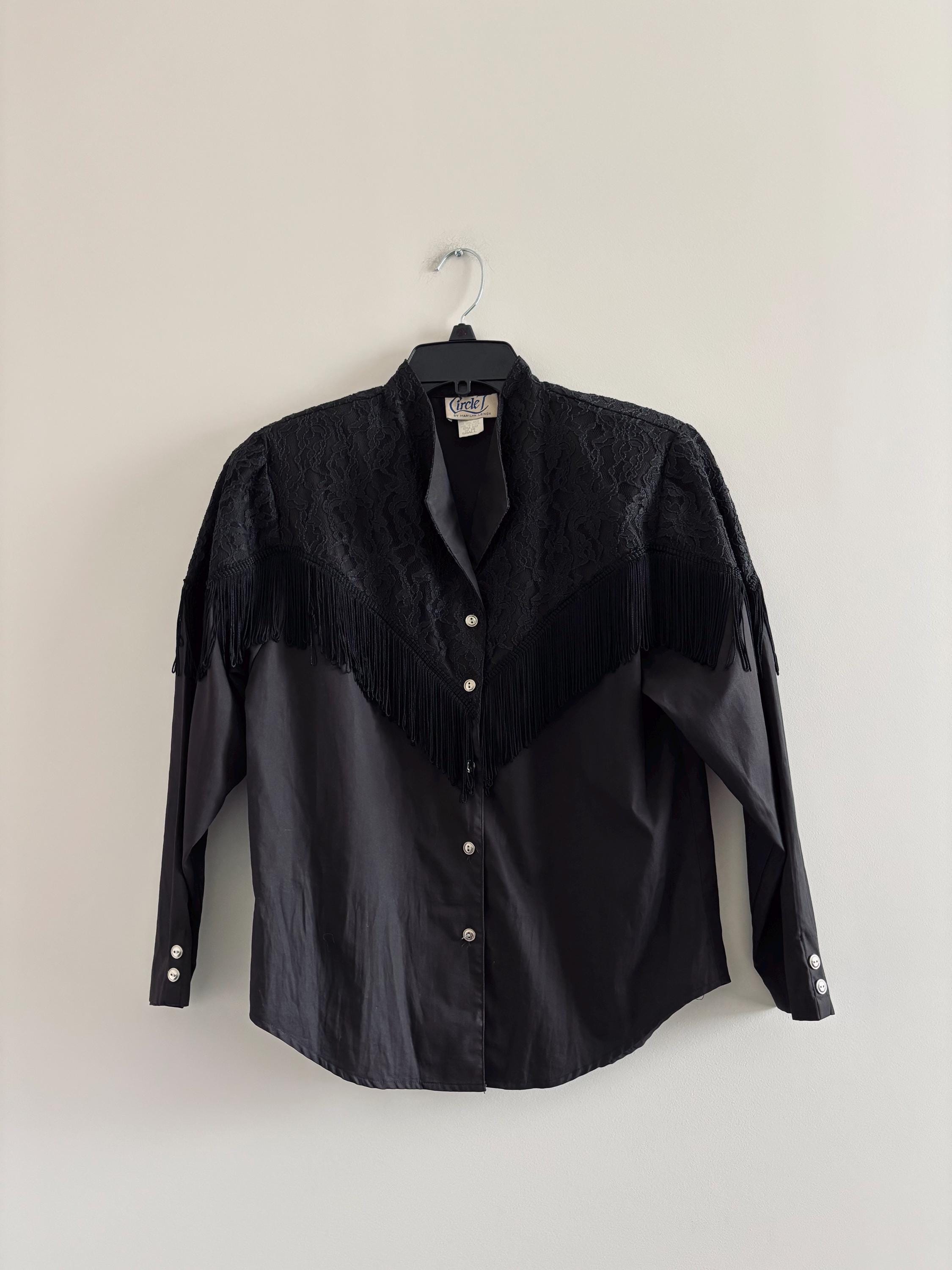Chemise Femme Circle T Marilyn Lenox - Look Western Années 70 - Taille Crème
