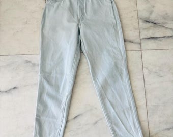 Vintage 90s Gitano Jeans Light Wash Tapered Leg High Rise Mom Womens Size 12 Tall