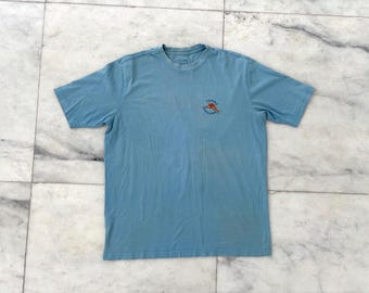 Camiseta vintage Tommy Bahama con estampado de licor azul, de algodón, para hombre, talla pequeña extragrande.