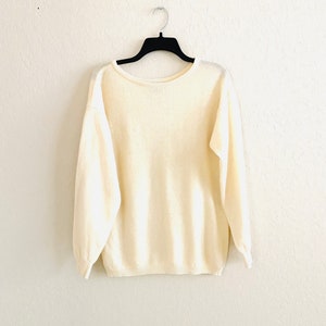 80s Vintage Clifford & Wills Ivory Lambswool Pullover Sweater image 2