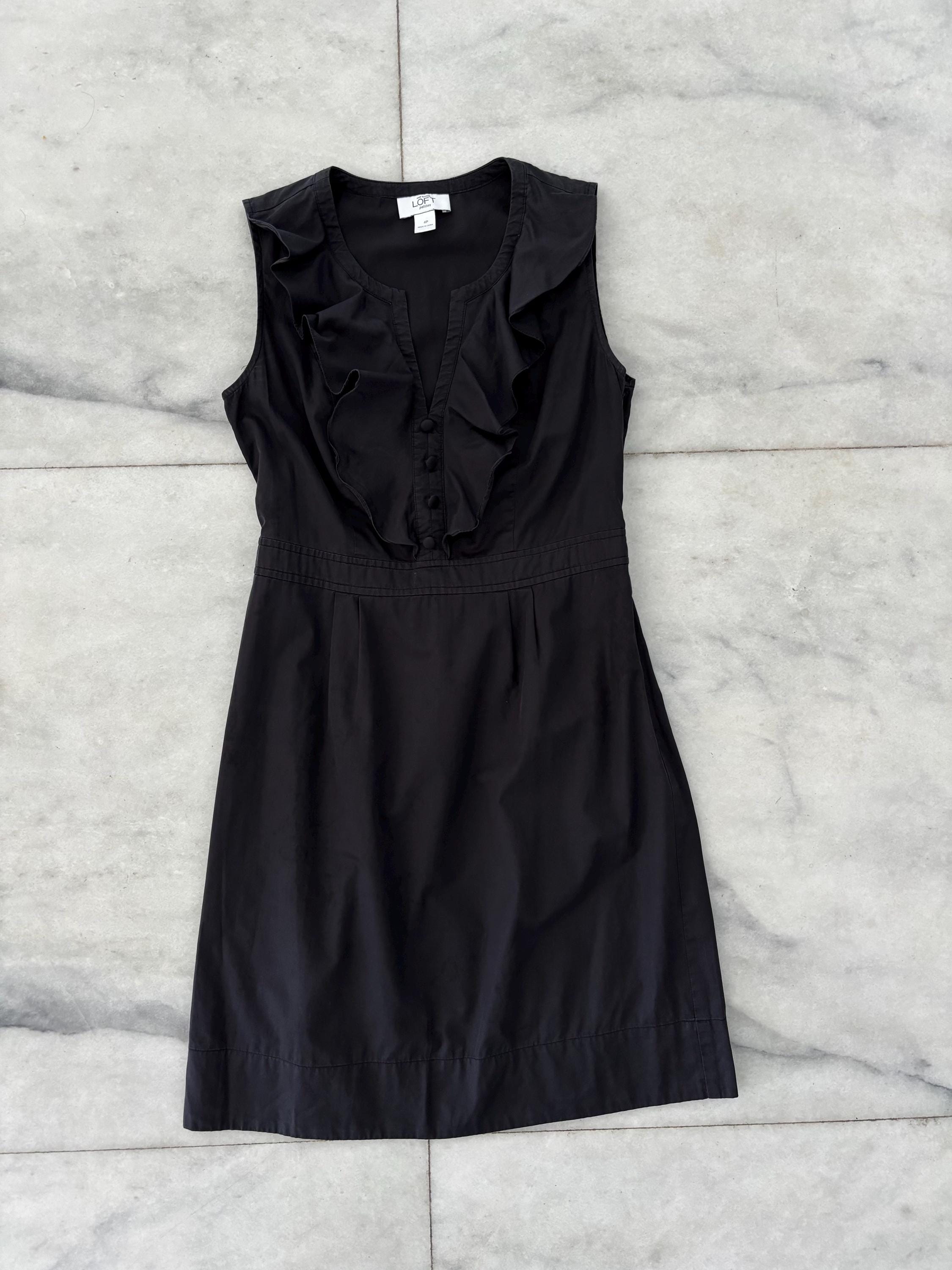 ann taylor loft black lace dress NWT Ann Taylor Loft Black Lace Lined V-Neck Classic Sheath Tank Dress 10