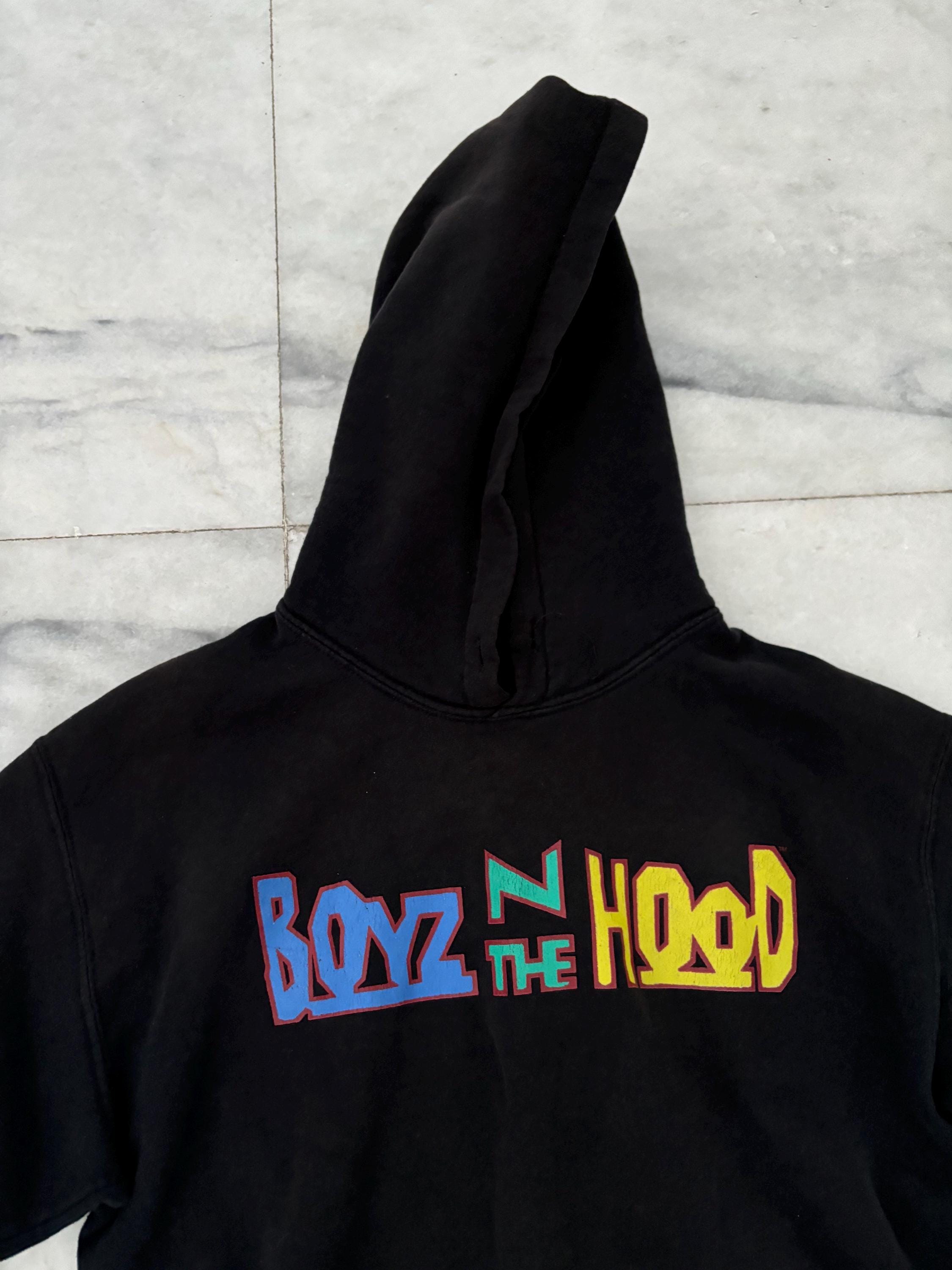 BOYZ N the HOOD Graphic Hoodie Black Fleece Kangaroo Pocket Mens S