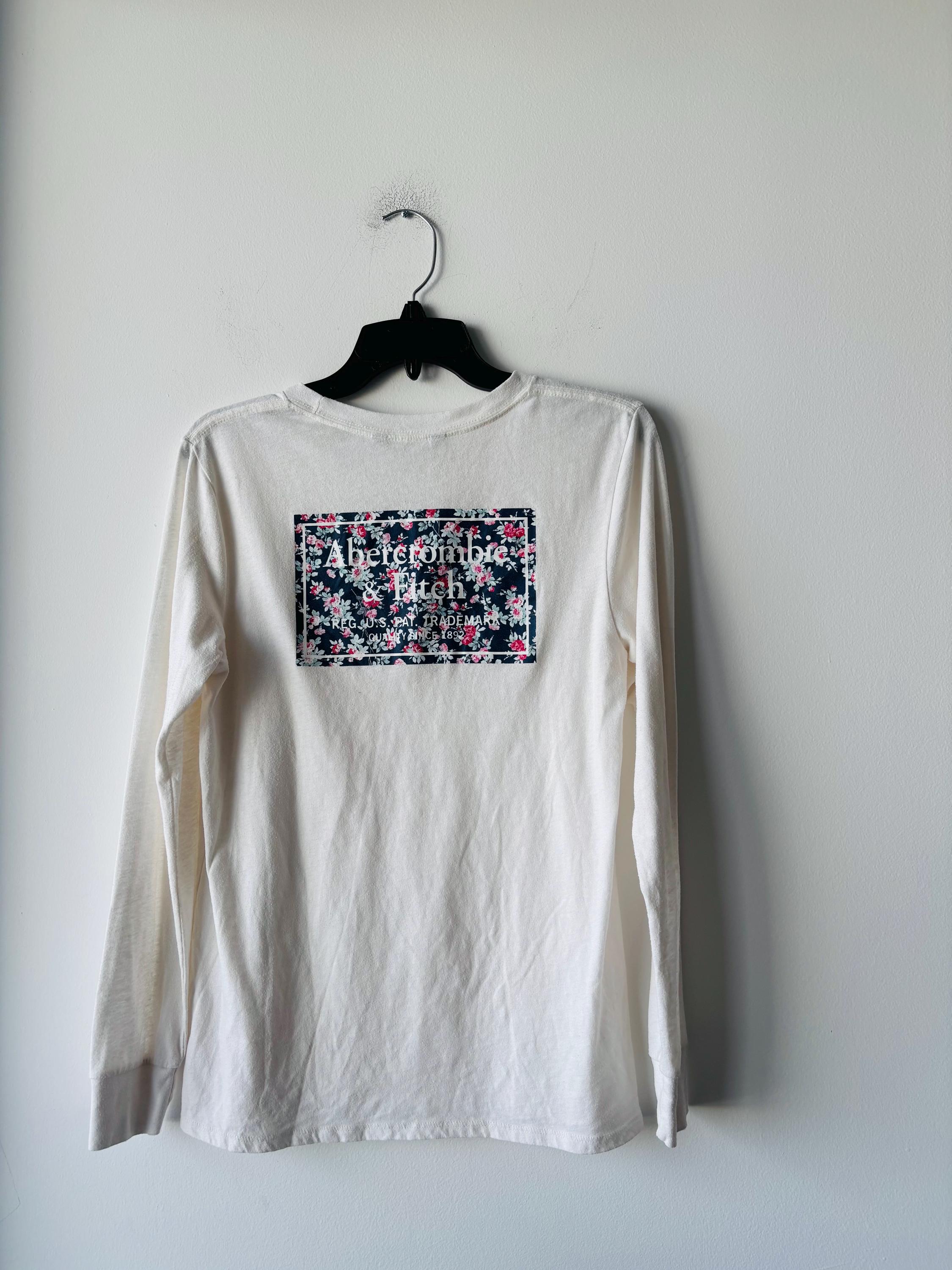 Y2K VTG Abercrombie & Fitch Shirt Long Sleeve White Floral Print