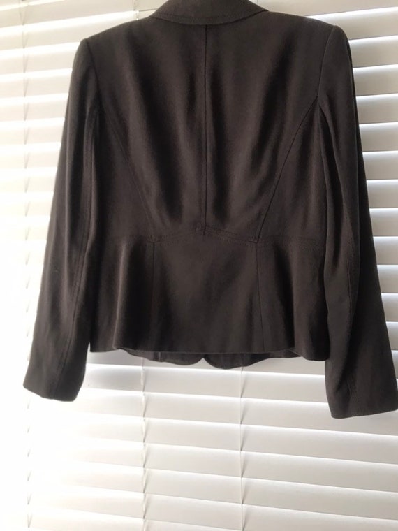 90s Ann Taylor Brown Blazer Brown Jacket Size 4 W… - image 6
