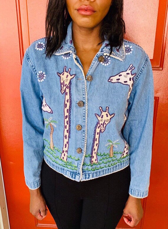 patchwork denim jacket womens