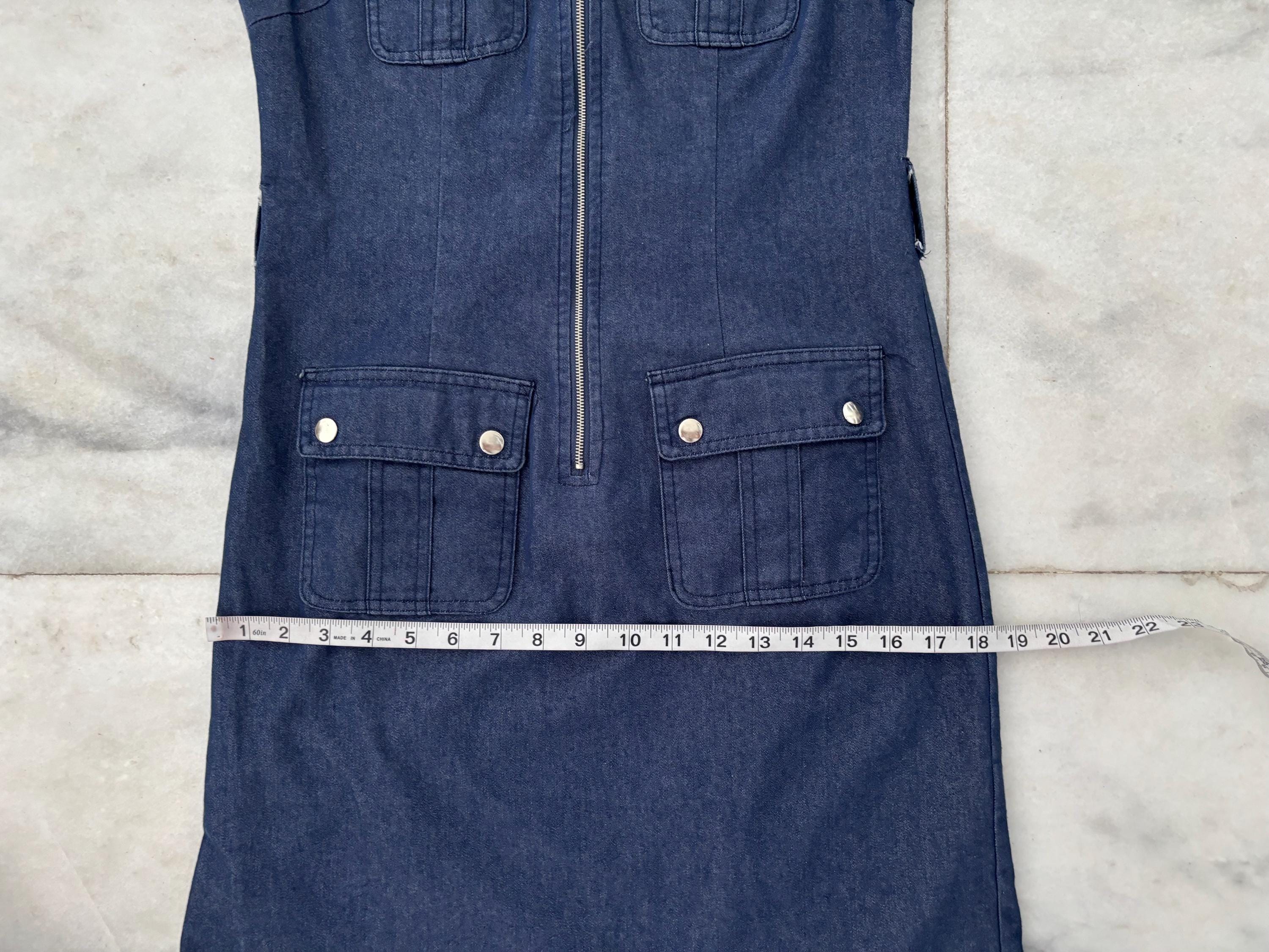 sharagano denim dress Sharagano Navy Blue denim dress L (12-14) New
