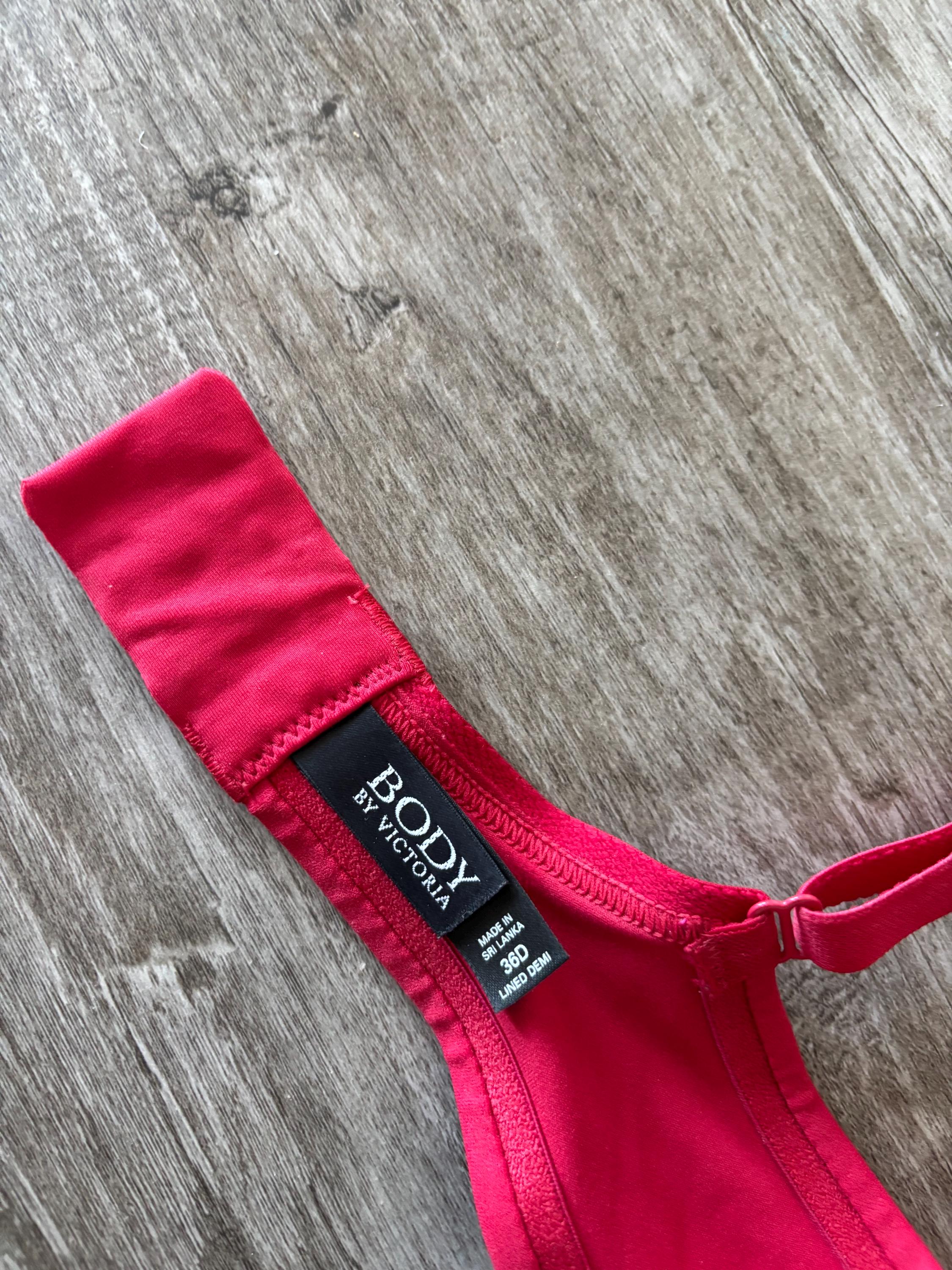 Y2K Victoria’s Secret Lined Demi Bra Body by Victoria Red Womens 36D ...