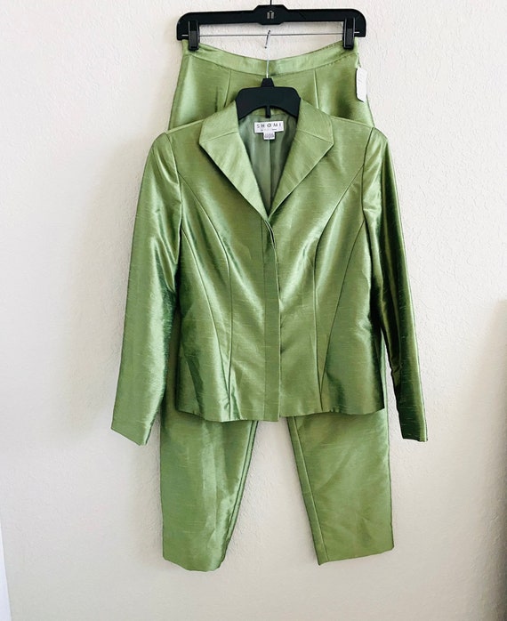 Shomi by Miller Shor Vintage Green 2 Piece Pants … - image 1