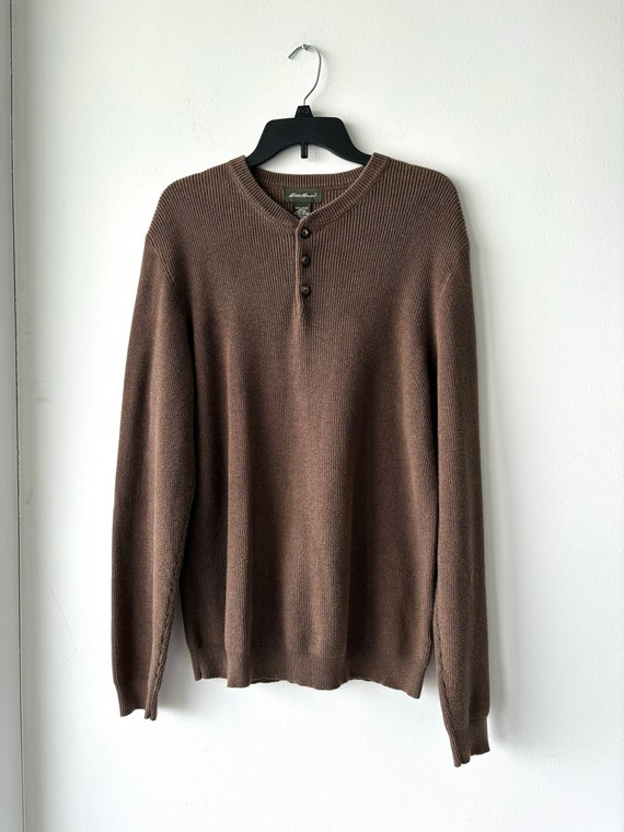 Men’s Vintage Eddie Bauer Brown Cotton Crew Neck K