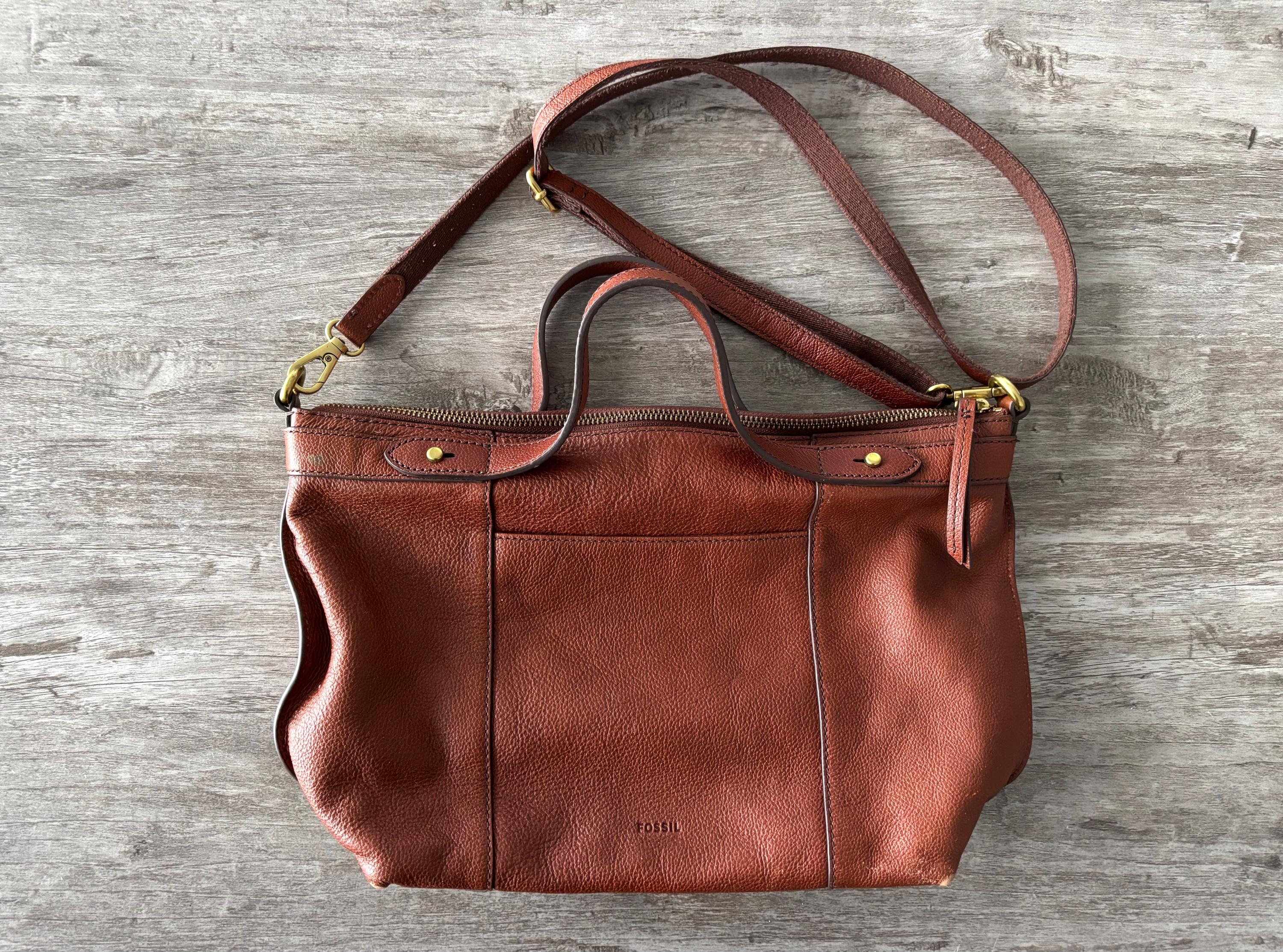 Vintage Fossil Messenger Bag Canada