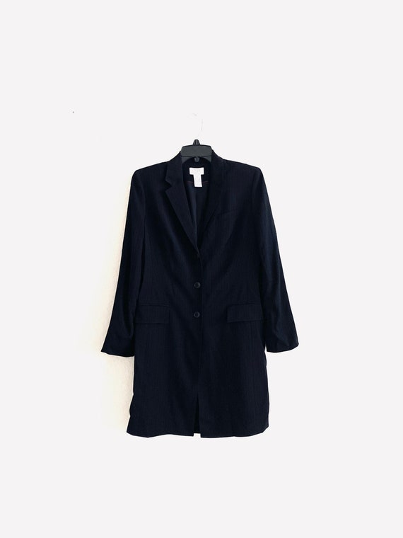 Ann Taylor Blouson Laine Tweed Vert Fermeture Boutonnée Taille 0 0-5