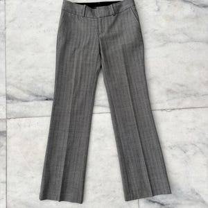 Y2K Banana Republic Martin Fit Pants Black White Plaid Low Rise Trouser Women 0P