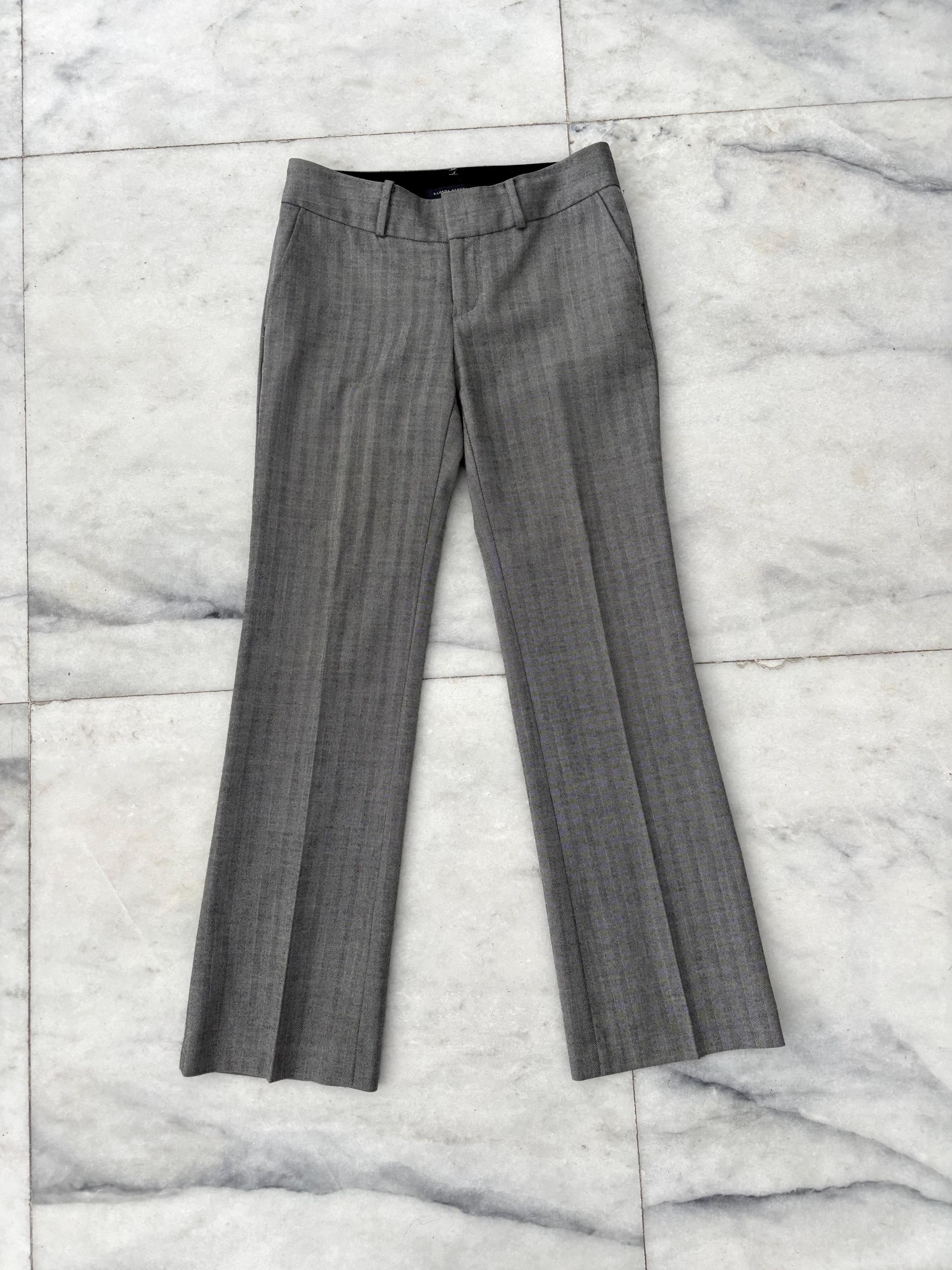 banana republic martin fit dress pants Banana Republic Sz 2 Martin Fit Dress Pants Black w/ Ribbon Waist Low Rise NEW