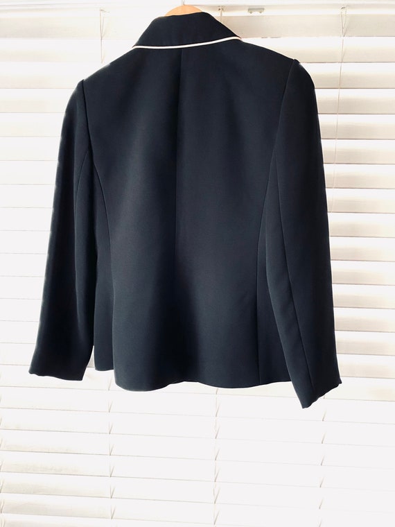 90s Casual Corner 5 Button Black Blazer - image 6