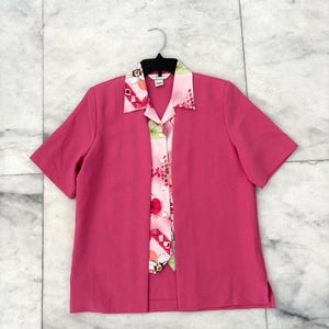 Lot De 3 Chemisiers Femme Allison Daley Imprimé Floral - Taille 14, Manches Courtes, Occasion Très Bon état