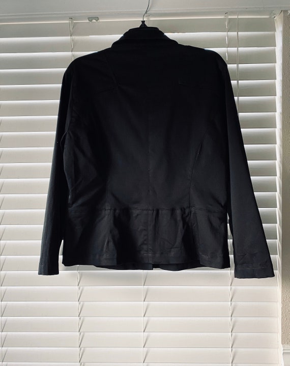 90’s Black Military Jacket, Vintage Anne Carson J… - image 3