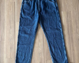 VTG Wrangler Jeans Bootcut Medium Wash Cotton Men 42X32 Cowboy Western Riding