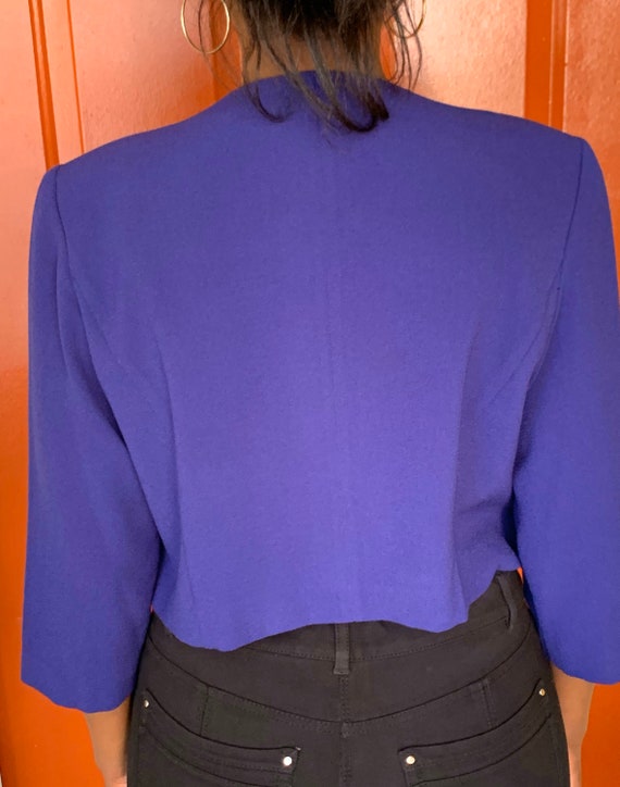 Danny & Nicole Purple Bolero Jacket, 90s Vintage … - image 2