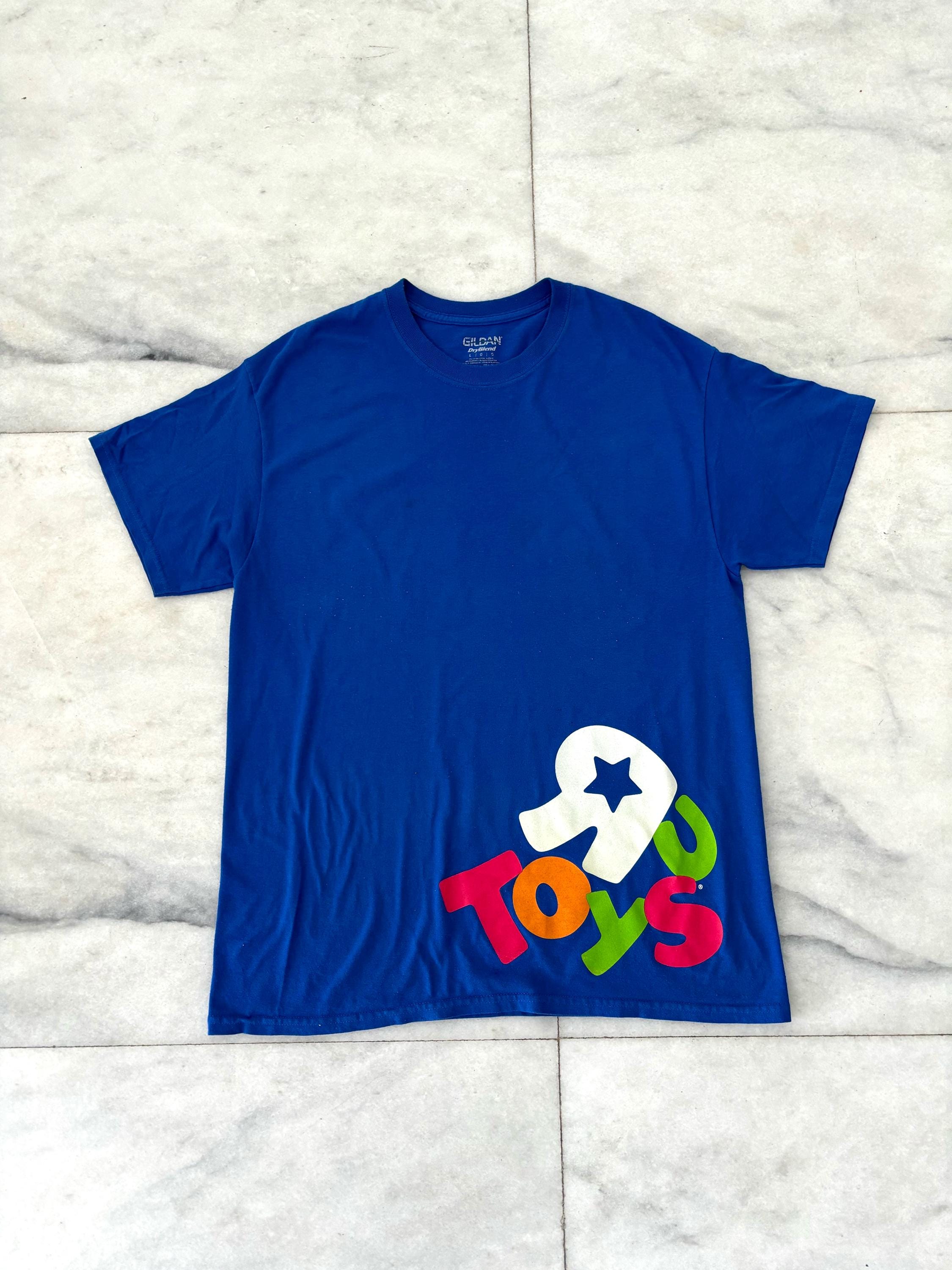 90s Gildan Toys R Us T Shirt Blue Employee Short Slv Logo Graphic 