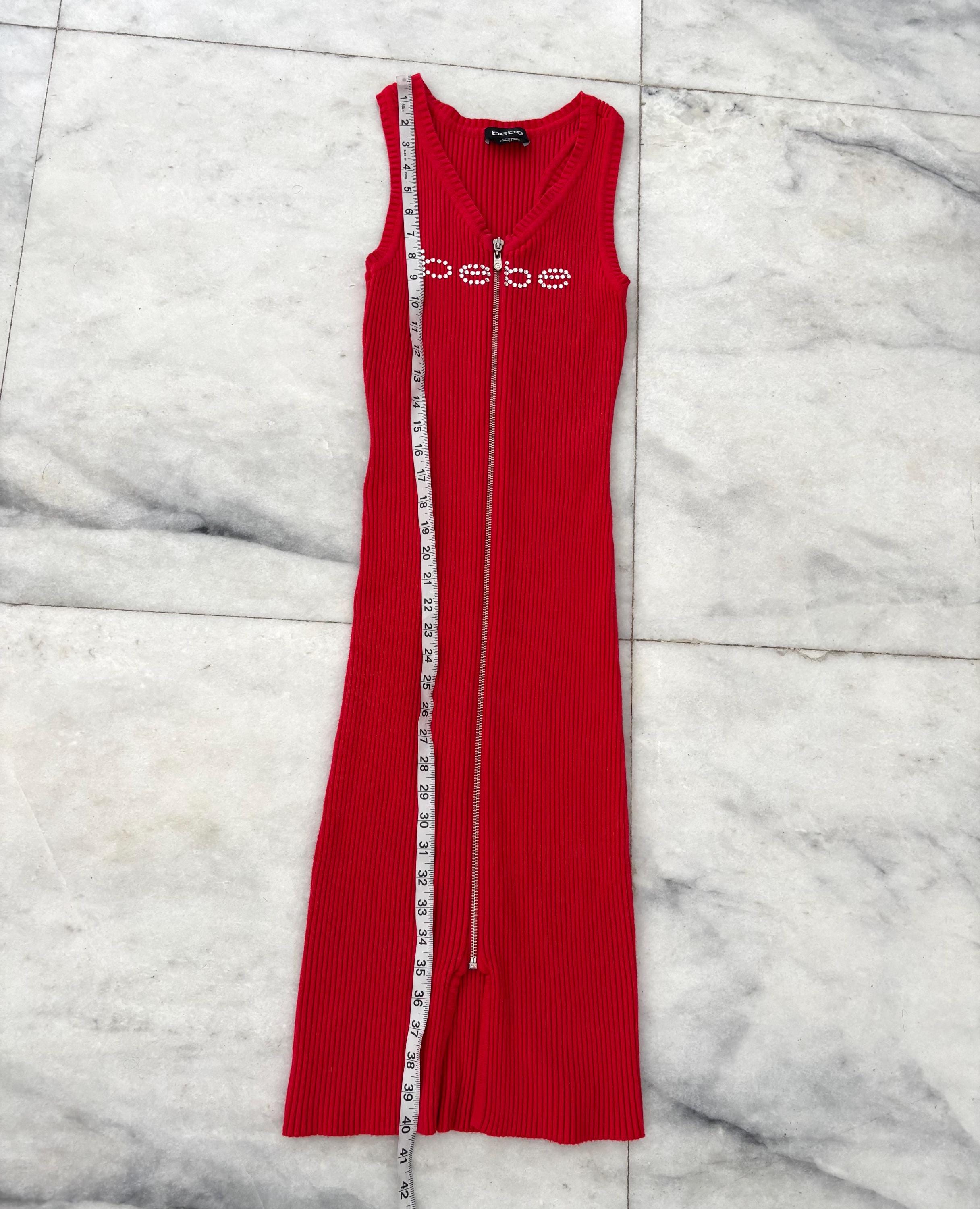 strapless open back dress Bebe Dress- Red Xs main image 0