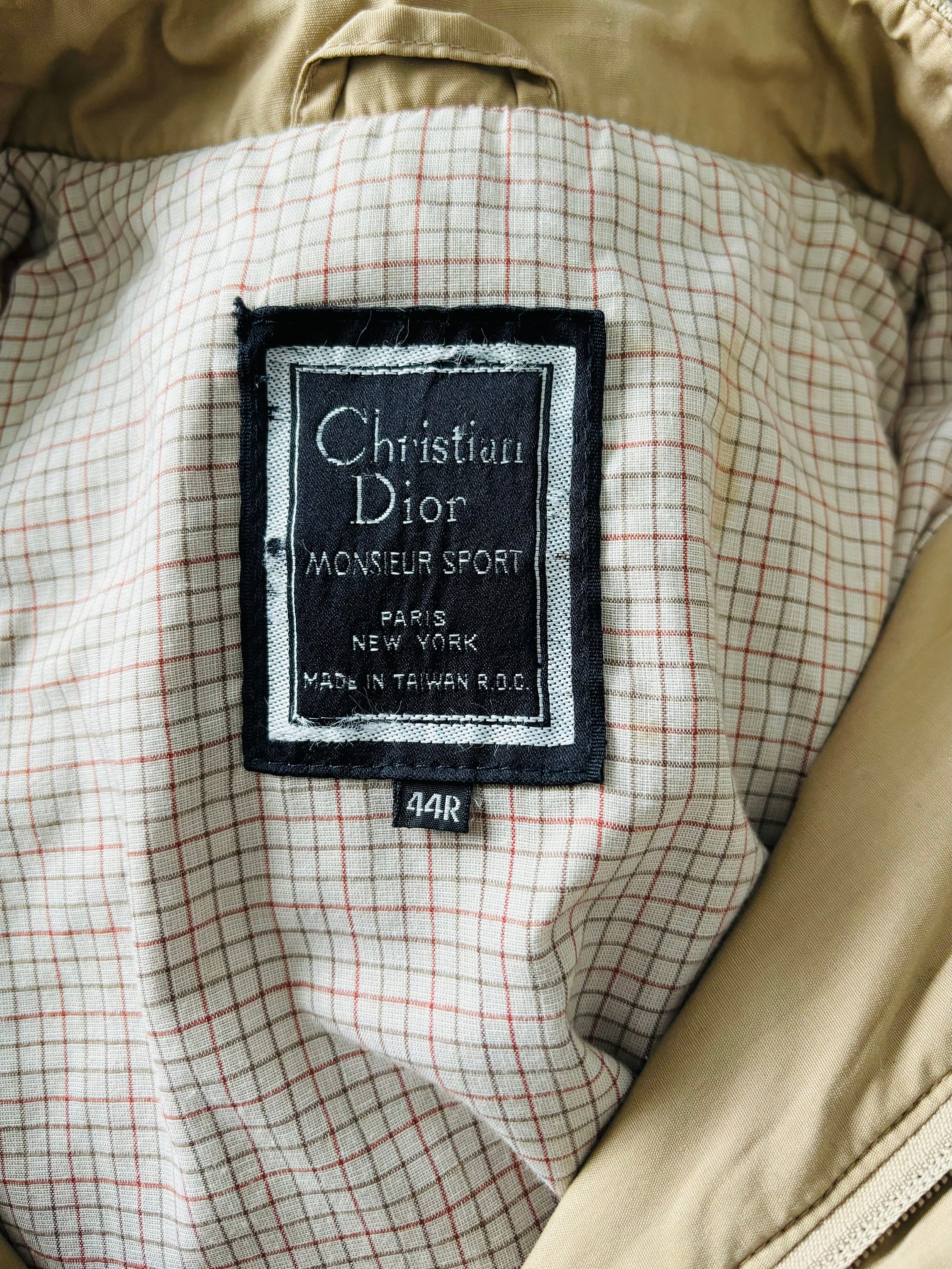 Christian Dior Monsieur Sport Men's Vintage Tan Bomber Christian Dior Monsieur Sport Men's Vintage Tan Bomber