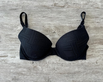 Y2K Victoria’s Secret Bra Body By Victoria Demi Uplift Black Womens 34D