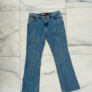 90er Jahre Vintage Tommy Hilfiger Damen Bootcut Tommy Jeans Logo Gr. 11
