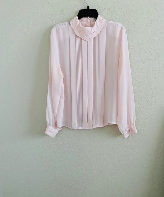 pale pink chiffon top