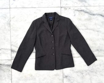 Manteau Veste Femme Ann Taylor Multicolore Taille 4 - 1 Bouton Avec Poches