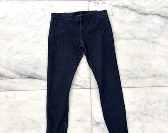 Y2K Vintage Joe’s Jeans The Legging Pull On Dark Wash Low Rise Frayed Hem Womens M USA