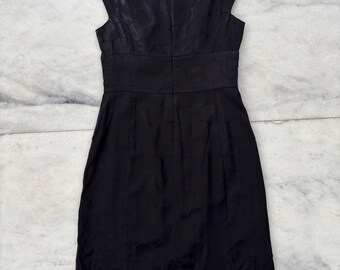 Y2K Banana Republic Dress Black Satin Polka Dot Cupro Womens 6 Office Formal Y2K Banana Republic Dress Black Satin Polka Dot Cupro Womens 6 Office Formal