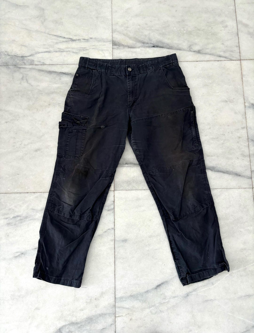 【Deadstock】 Navy Cargo Trousers Surplus Airborne Vintage Trousers Mens Army Outdoor Cargo