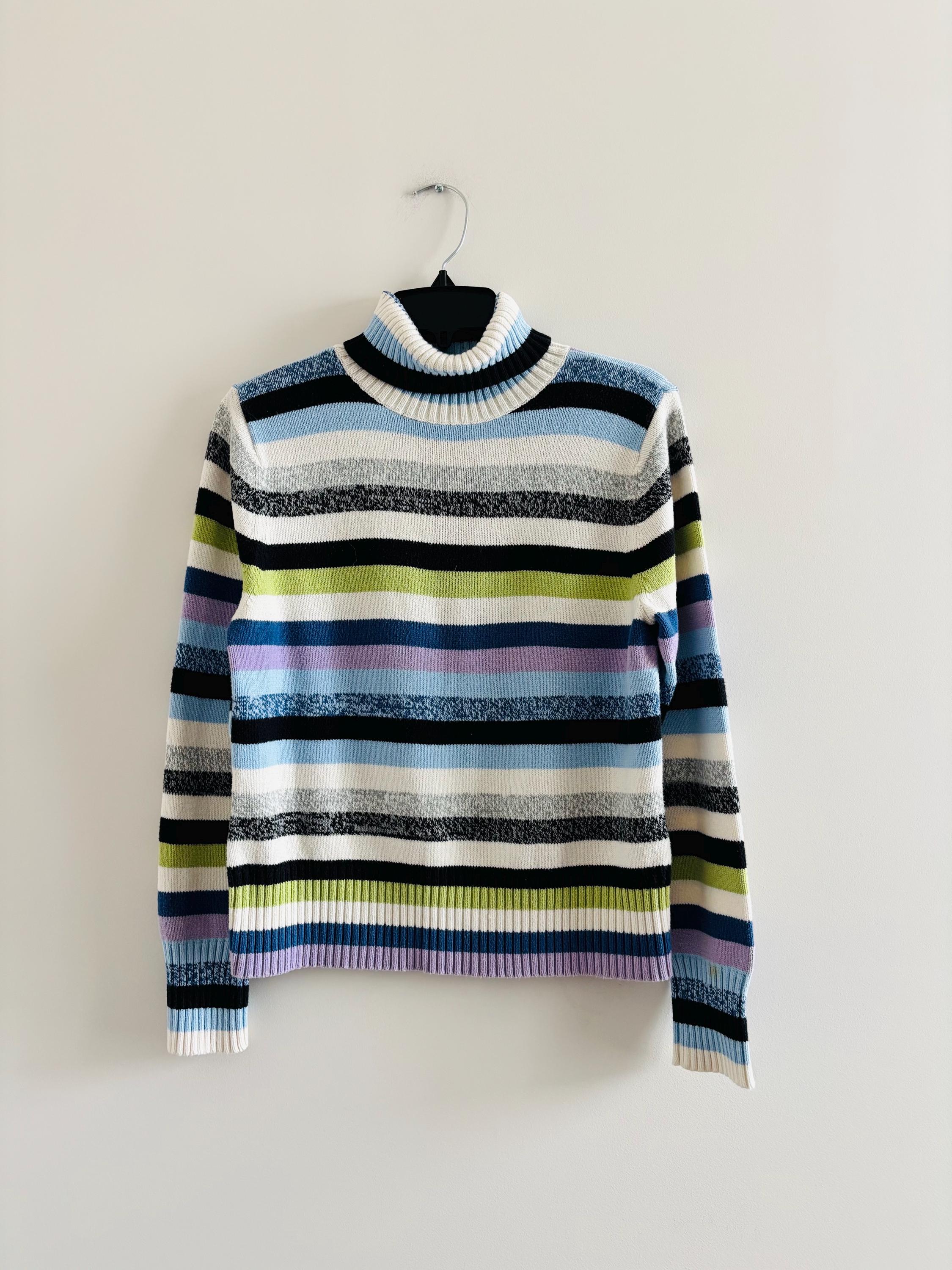 Purple Striped Turtleneck Sweaters - Etsy
