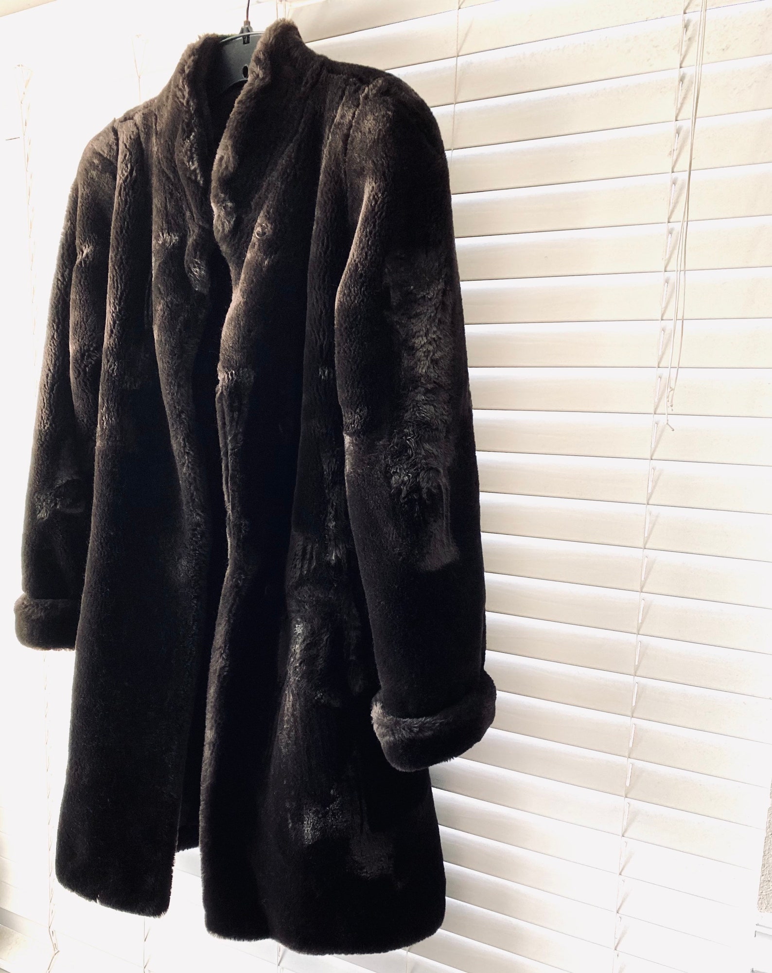 80s Donnybrook Brown Faux Fur Coat 80s Vintage Faux Fur Coat Etsy