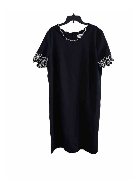 Anthony Richards Vintage Black White Embroidered S