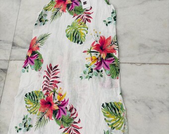 Lungo L'arno Dress Hawaiian Floral Linen Sleeveless Pockets L NWT Boho Italy - Etsy Lungo L'arno Dress Hawaiian Floral Linen Sleeveless Pockets L NWT Boho Italy - Etsy