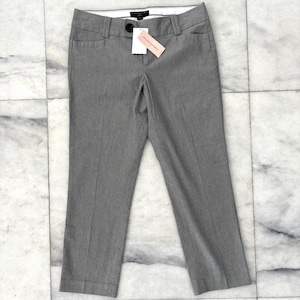 Y2K Banana Republic Dress Pants Crop Gray Stretch Low Rise Womens 8P NWT Career Corpcore Boho