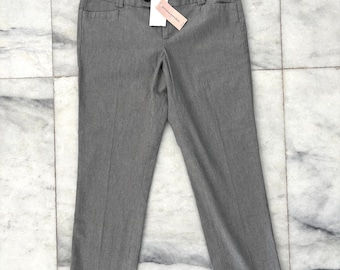 slim fit dress slacks Banana Republic Aiden Men's Gray Wool Straight Leg Trouser Dress Pants Size  32 main image 1