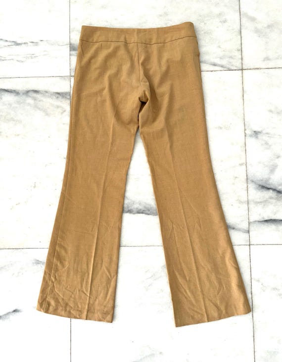 Y2K Vintage XOXO Low Rise Dress Pants Flare Leg Beige Juniors Size 3 4 USA