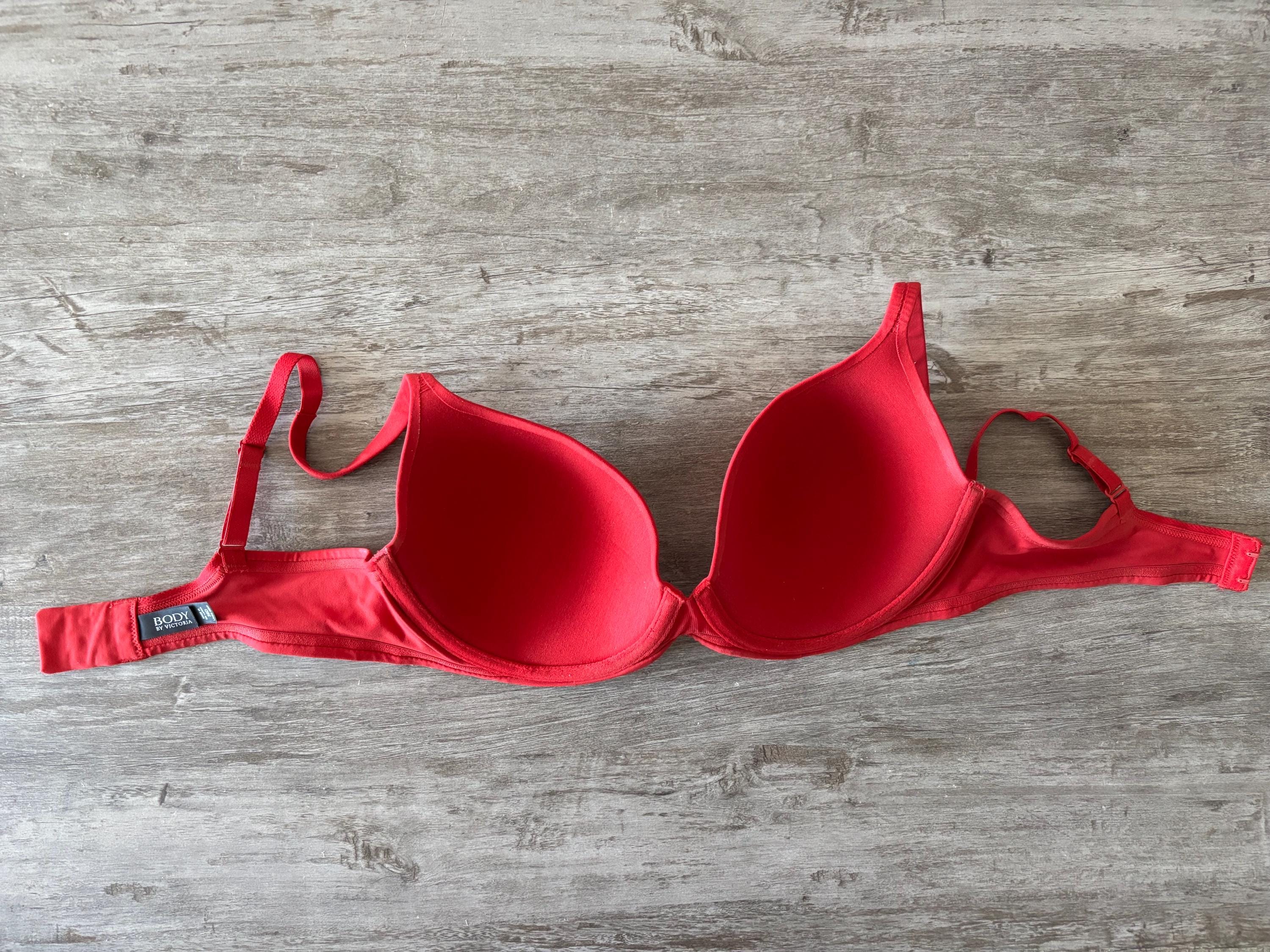 Y2K Victoria’s Secret Lined Demi Bra Body by Victoria Red Womens 36D ...