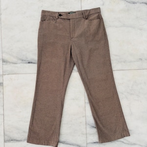 Vintage Lauren Ralph Lauren Pants Trouser Tan Houndstooth Women 12 Preppy See Below