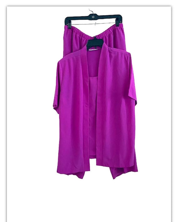K.C. Studio Vintage Purple Chiffon 2 Piece Outfit… - image 1