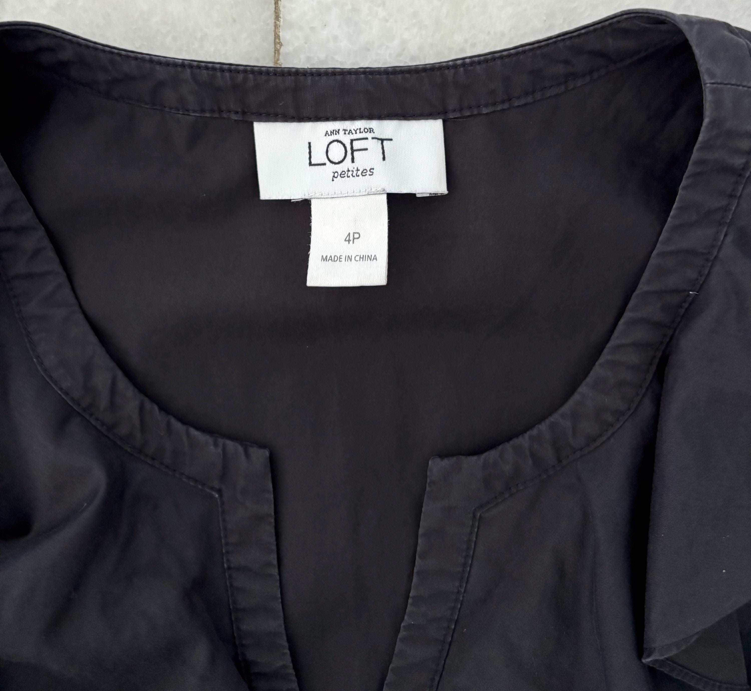 Vintage Ann Taylor LOFT Dress Black Cotton Ruffle Sleeveless Women 4P - Etsy Vintage Ann Taylor LOFT Dress Black Cotton Ruffle Sleeveless Women 4P - Etsy