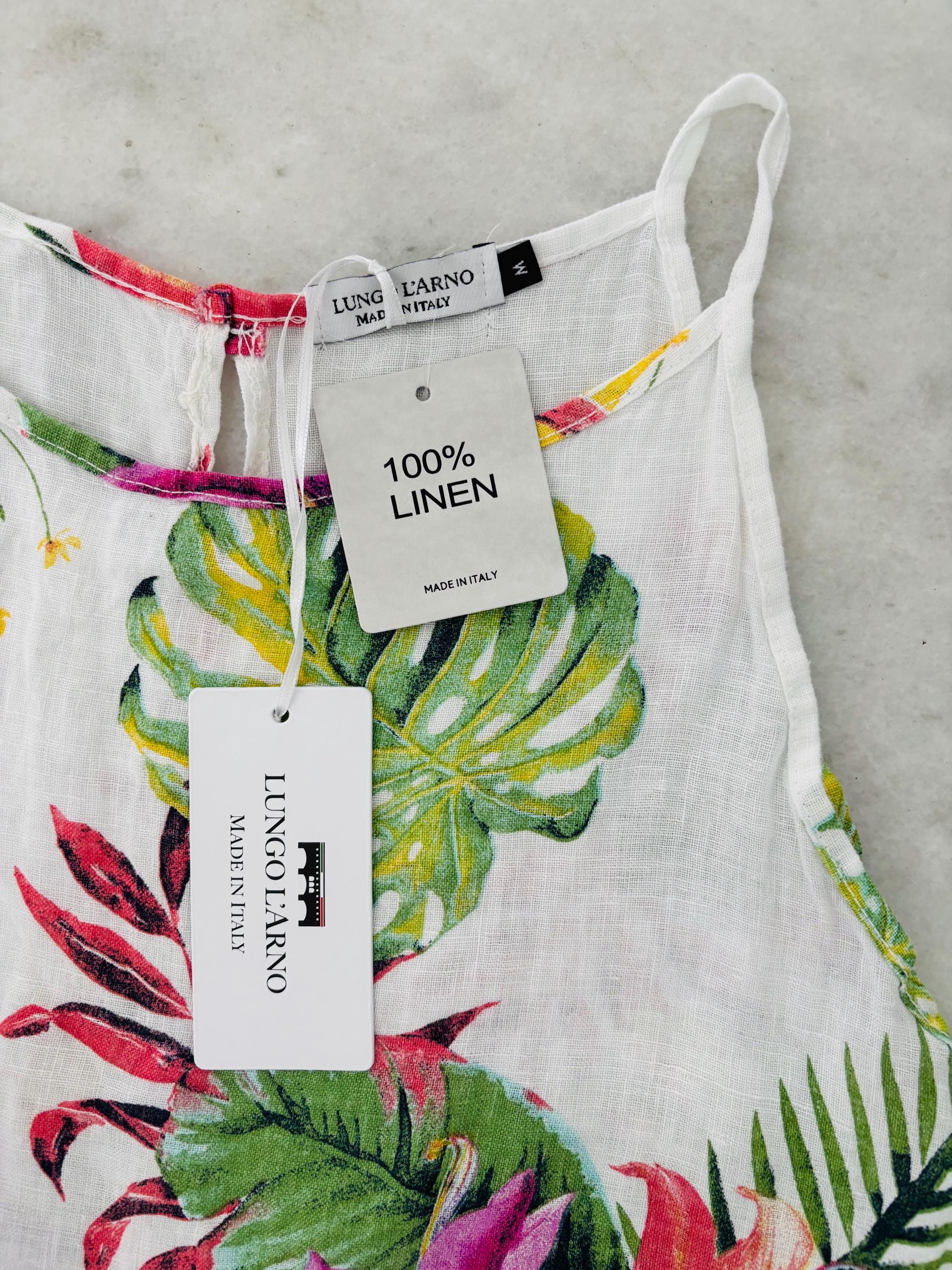 lungo l'arno linen dress LArno Floral Beach Or Coverup 100% Pure Sz L NWT Youll love the way you look and feel in this LUNGO LARNO Mini Dress Lungo L'Arno Mushroom Linen Dress,