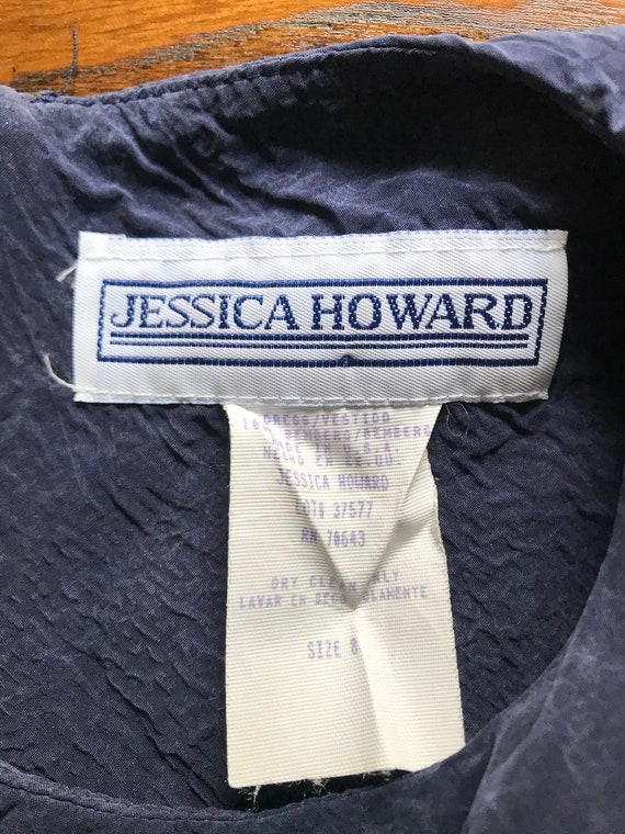 Jessica Howard Silk Sheath Dress Size 8, 90s Vint… - image 8
