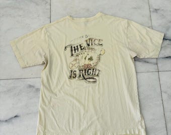 Camiseta gráfica Tommy Bahama VTG Vice Is Right Texas Hold'em Poker para hombre M Western