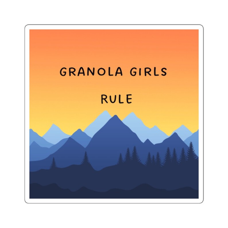 Granola Girl Square Sticker Etsy