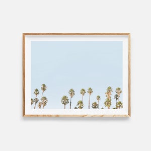 cartel de california, descarga digital, fotografía de palmeras, impresión de California, decoración de verano, arte de la pared de palmeras, póster grande, impresión moderna