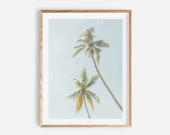palm tree wall art, digital download, palm print, coastal wall decor, summer wall art, palm tree poster, summer print, instant download